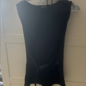 City Chic Black Sleeveless Tie-Front Tank